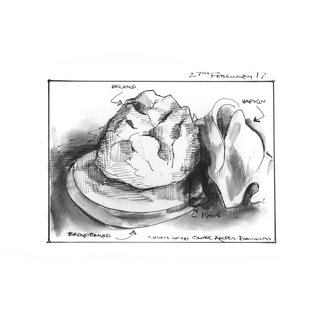 Still life, charcoal