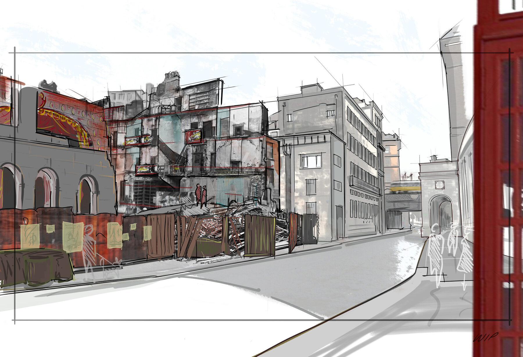 Bomb site, Glasgow. Scene 21