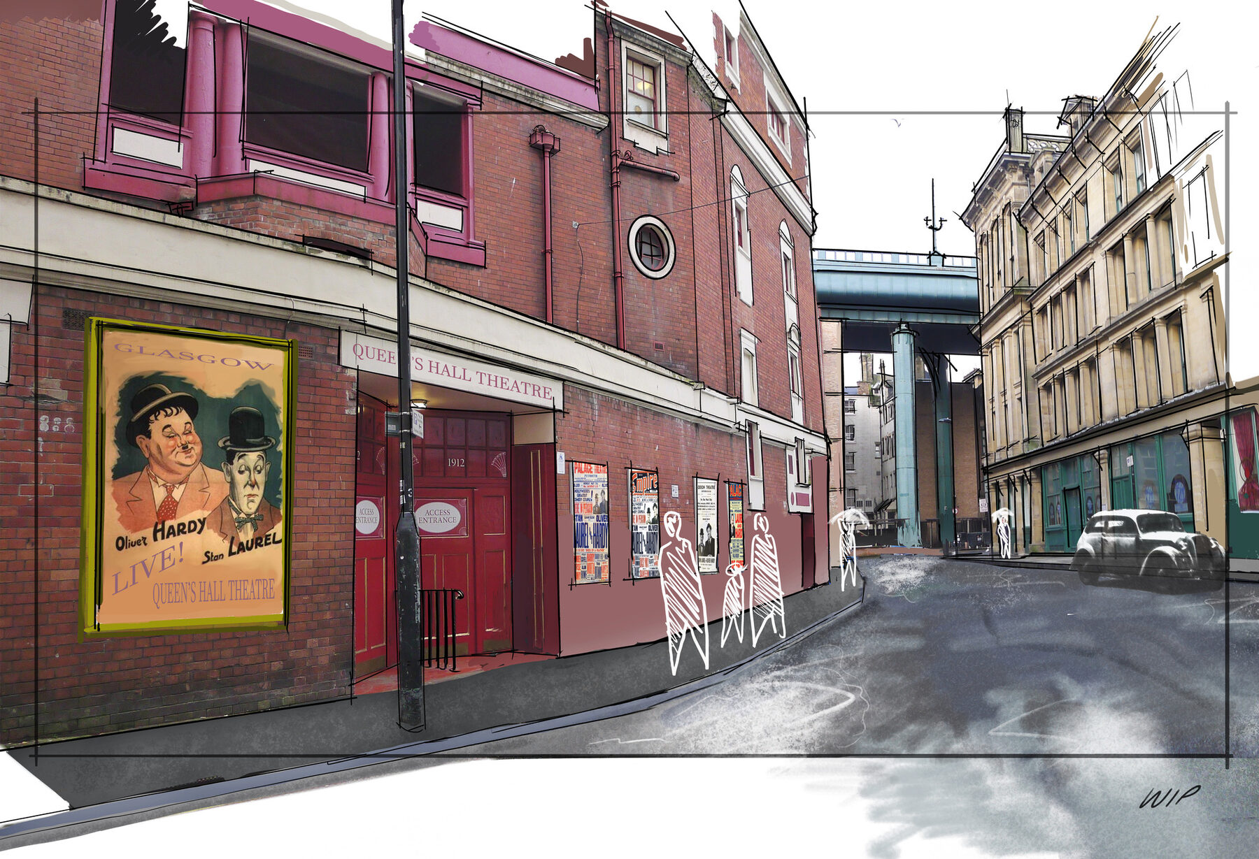 Queen’s Hall theatre. Scene 16