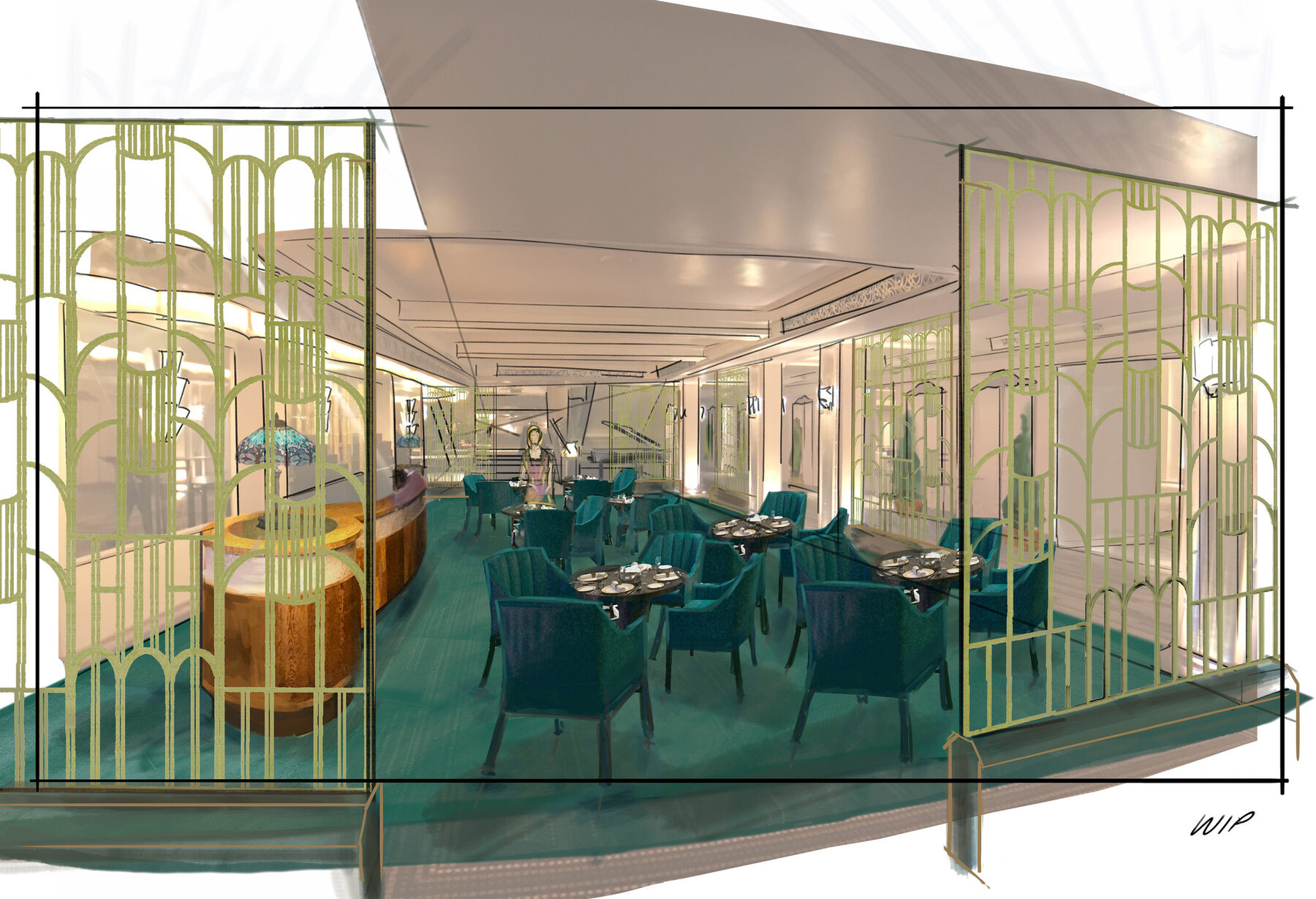 Int. Savoy hotel restaurant. Scene 55